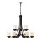 Z-Lite Willow 9 Light Chandelier, Matte Black, Inner White & Outer Clear 426-9-MB - alternate 2